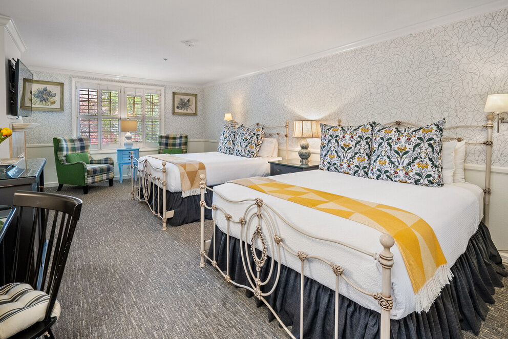 a room with two beds